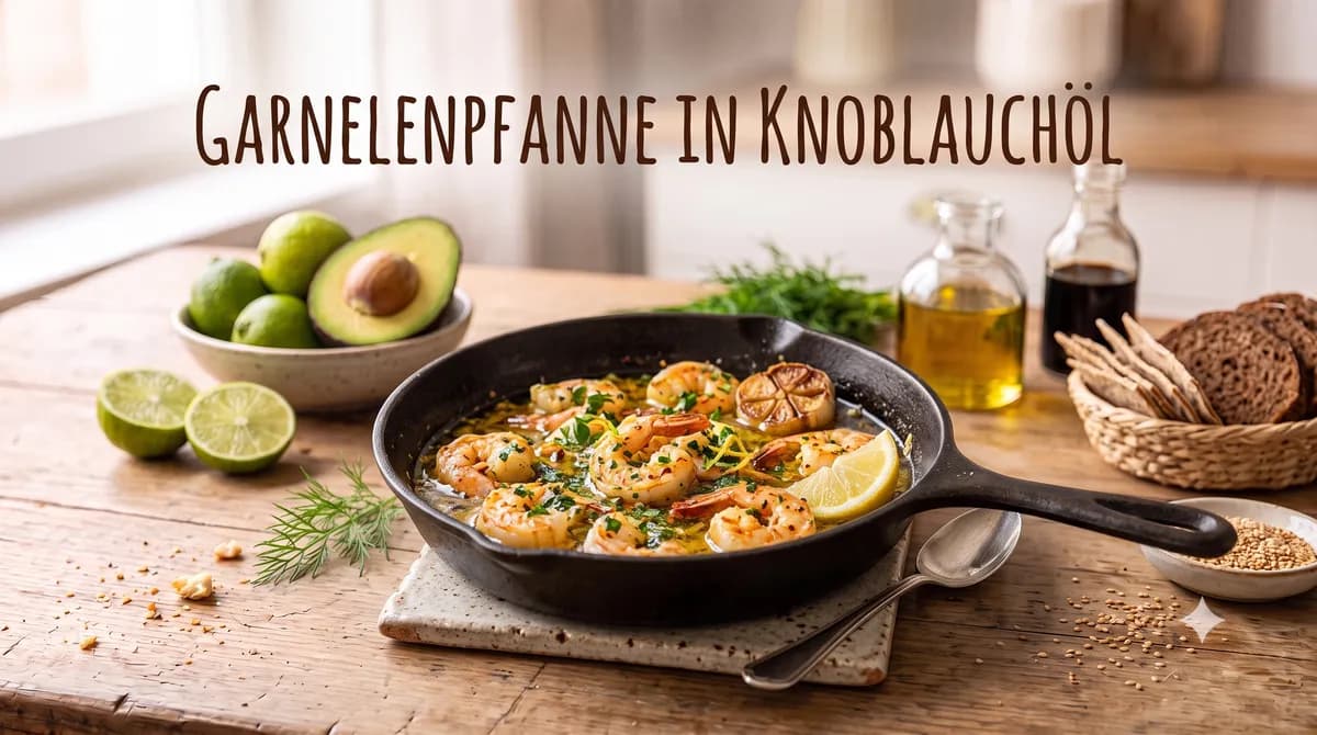 Garnelenpfanne in Knoblauchöl
